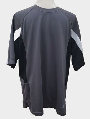 NordicTrack NT Dri Men's Gray, White, Black Short Sleeve Crew Neck T-Shirt Large